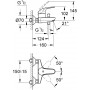 Смеситель для ванны GROHE Euroeco (32743000)