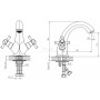 Смеситель для умывальника DECOROOM белый (DR51011-White)