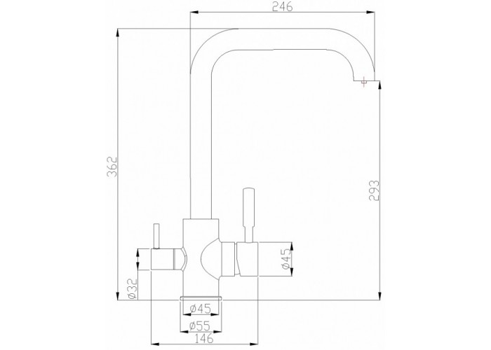 Смеситель для кухни ZORG Steel Hammer SH 715 нержавейка
