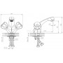 Смеситель для умывальника DECOROOM (DR50011R)