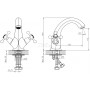 Смеситель для умывальника DECOROOM (DR54011)