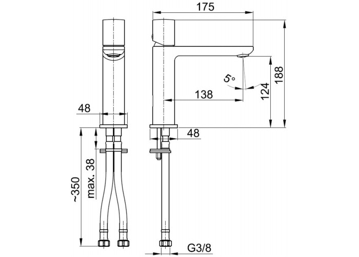 Смеситель для умывальника ARMATURA MORGANIT (4922-815-00)