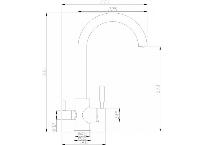 Смеситель для кухни ZorG Steel Hammer SH 713 черный