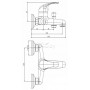 Смеситель для ванны ESKO Riga (RG 54)