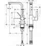 Смеситель для умывальника HANSGROHE Metris S (31159000)