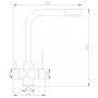 Смеситель для кухни ZORG Steel Hammer SH 552 (SH 552 BL+CR)